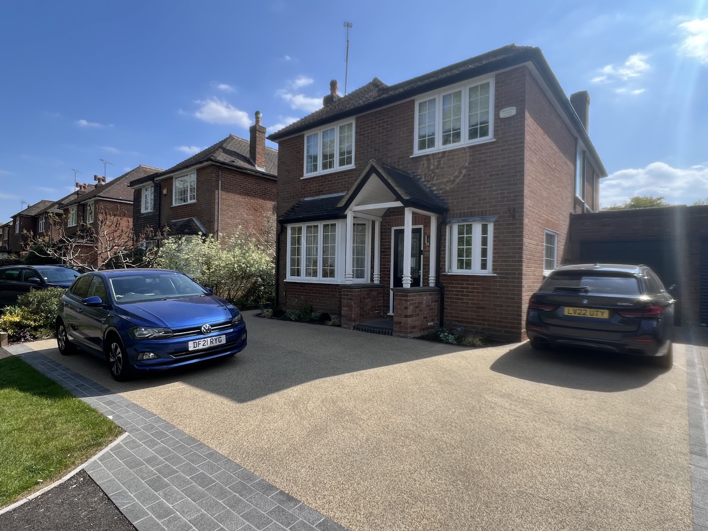 A resin driveway still enjoyed five months on
